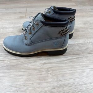Vintage Y2K Timberland Women Baby Blue Street Wear Hip Hop Ankle Boots Size 8.5